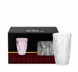 CONJ.DE COPOS DIAMOND 380ML C/4PÇS MR299